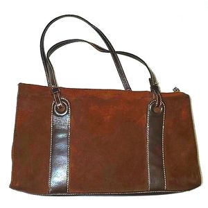 Ann Taylor Brown Leather and Suede Bag